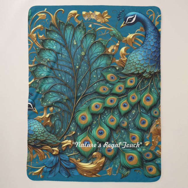 "Zeitlose Schönheit von Peacock" Sherpadecke (Vorderseite)