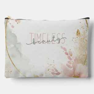 Zeitlose Schönheit - Zalara Luxe Tan & Gold Marmor Zubehörtasche