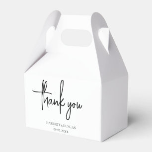 Zeitlose Schwarz-Weiß-Hochzeit Geschenkschachtel
