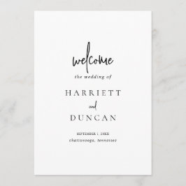 Zeitlose Schwarz-Weiß-Hochzeit Programm