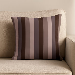 Zeitlose Streifen Aubergine Farbe Kissen