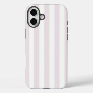 Zeitlose Streifen Pastellrosa iPhone 16 Plus Hülle