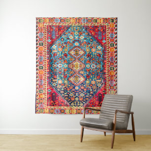 Zeitlose Tapisserie: buntes marokkanisches Erbe Wandteppich