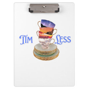Zeitlose Tea Moments - Surreal Nature Cups Kunst f Klemmbrett
