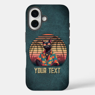 Zeitlose tropische Katzenhöhe iPhone 16 Hülle