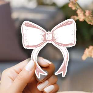 Zeitlose Vintage-Blumen-Rosa-Baby-Party Aufkleber