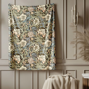Zeitlose William Morris Classic Blumenmuster Fleecedecke
