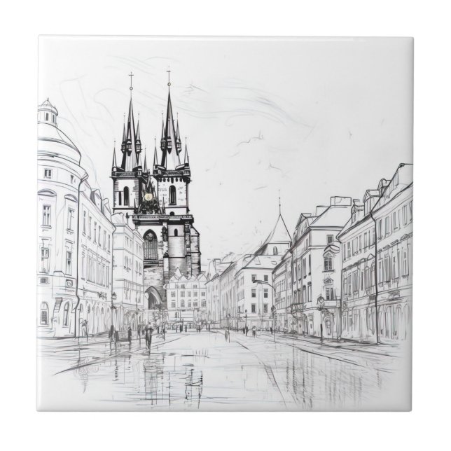Zeitloser Charme der tschechischen Hauptstadt Fliese (Vorderseite)