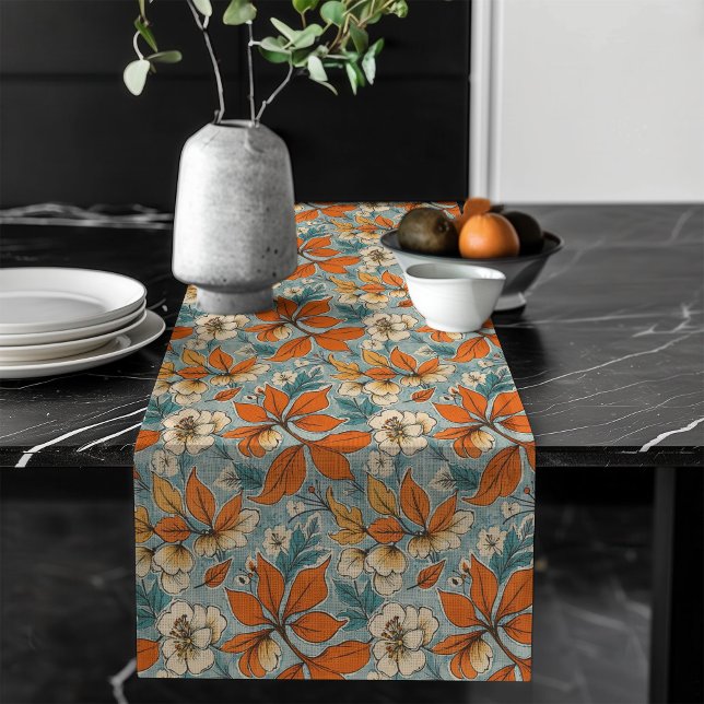 Zeitloser Fall Floral Table Runner Rich Earthy Ton Großer Tischläufer (Timeless Fall Floral Table Runner Rich Earthy Tone)