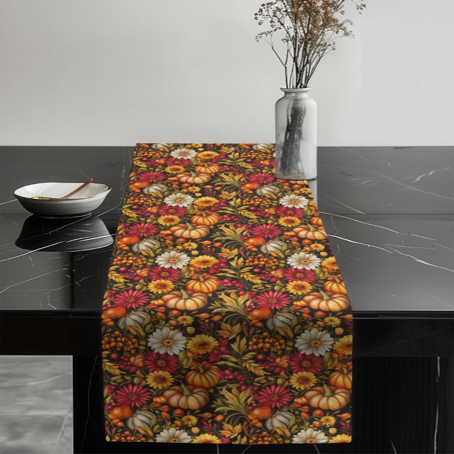 Zeitloser Fall Floral Tischläufer warmen Erdton (Timeless Fall Floral Table Runner Warm Earthy Tone)
