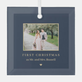 Zeitloser Keepake Editable Color Foto Ornament Aus Glas