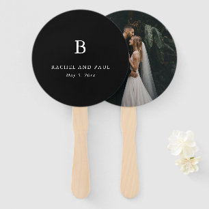 Zeitloser Klassiker Formales Foto Monogramm Hochze Fächer