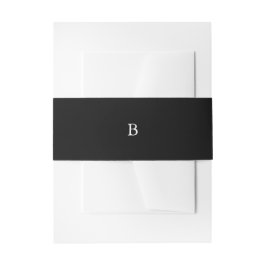 Zeitloser Klassiker Monogramm Formelle Hochzeit Einladungsbanderole