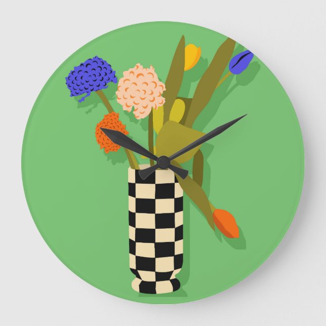 Zeitloser Pott Große Wanduhr (Vorderseite)