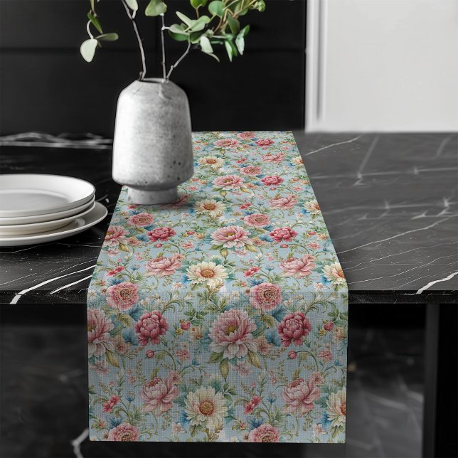 Zeitloser Rokoko-Tischläufer Großer Tischläufer (Timeless Floral Rococo Table Runner Classic Settin)
