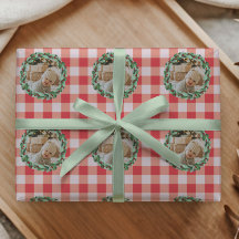 Zeitloser roter Gingham-Farmhouse-Foto-Artikel