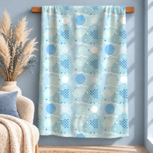 Zeitloser staubblauer moderner Memphis-Decken-Schm Sherpadecke