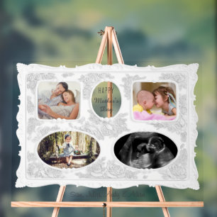 Zeitloser Vintager Regler 4 Foto Weiße Mütter Tag Acrylschild