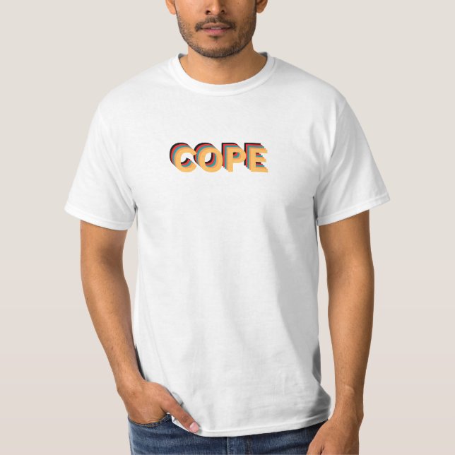 Zeitloses "Cope"-Vintages Word-Design T-Shirt (Vorderseite)