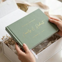 Zeitloses Gold Calligraphy Sage Green Wedding Foto
