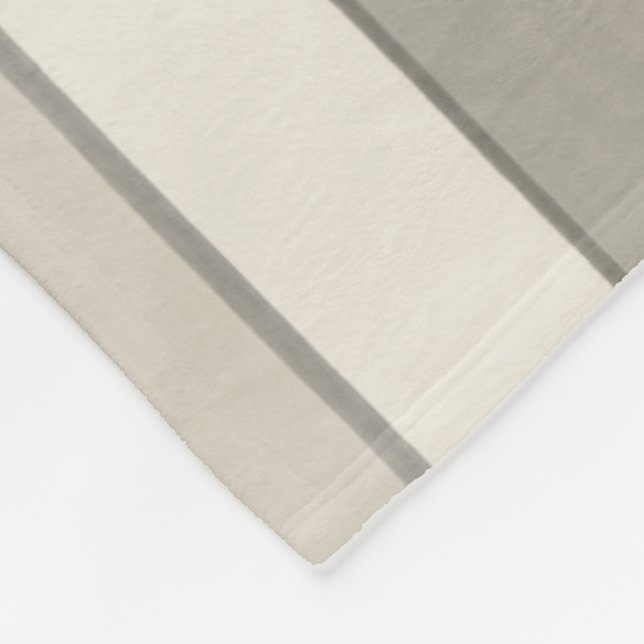 Zeitloses Greige-Maler-Streifenmuster Fleecedecke (Ecke)