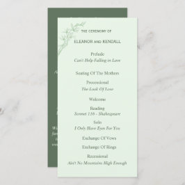 Zeitloses Hochzeitsprogramm für Blume