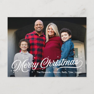 Zeitloses Leuchten Frohe Weihnachten Foto-Postkart
