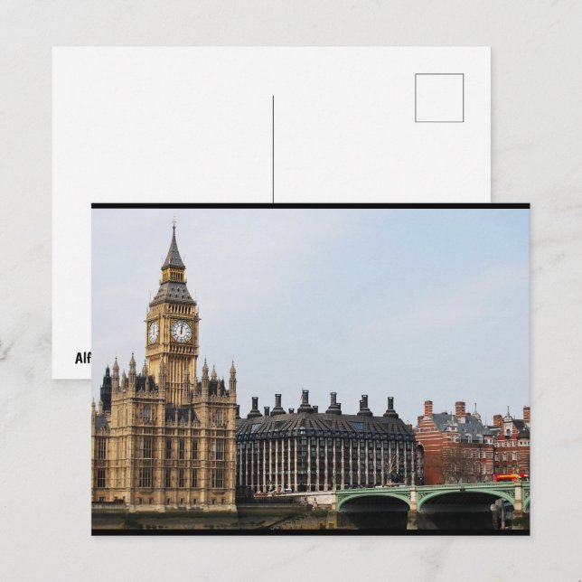 Zeitloses London Postkarte (Vorne/Hinten)