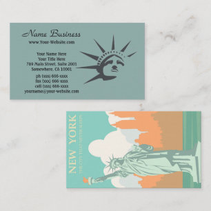 Zeitloses New York: Statue der Freiheit in der Sta Visitenkarte
