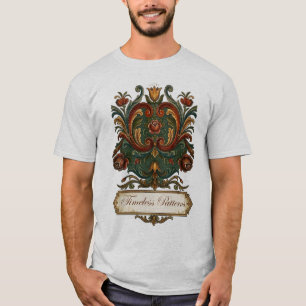 Zeitloses Norwegisches Rosemaling T-Shirt: Ein Erb T-Shirt