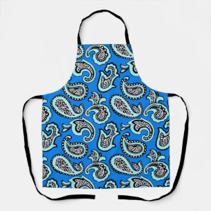 Zeitloses Paisley auf blauem Hintergrund Schürze