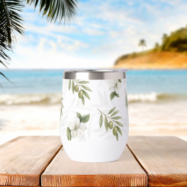 Zeitloses Salbei-Oliv Wasserfarben Chic (Strand)