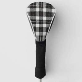 Zeitloses Schwarz-Weiß-Kariertes Muster Golf Headcover