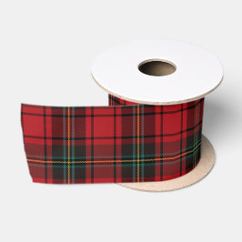 Zeitloses Tartan-Karo Rot-Schwarz Ralph Weihnachte Satinband