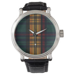 Zeitloses Tartan Muster Armbanduhr