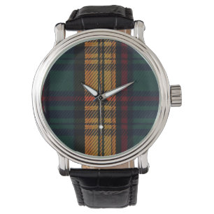 Zeitloses Tartan Muster Armbanduhr