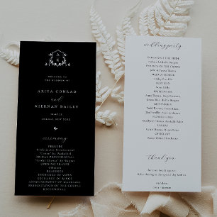 Zeitloses Wappen-Monogramm-Rotes Programm