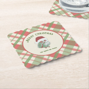 Zeitloses Weihnachtsfest Kariert Untersetzer