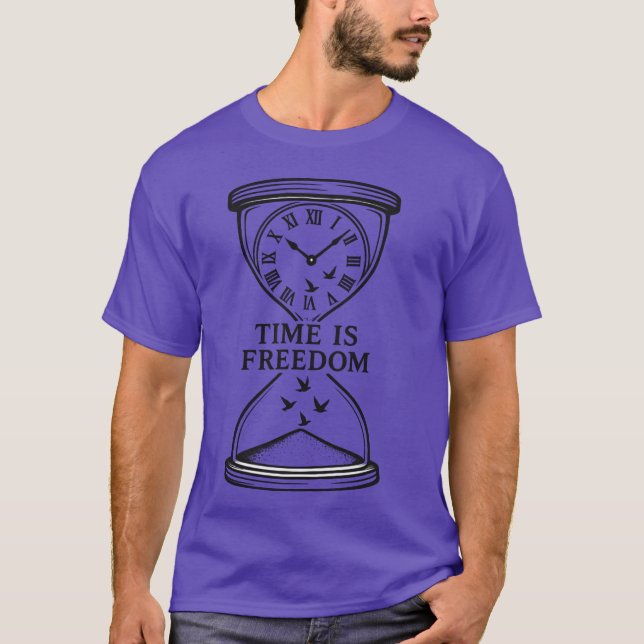 Zeitloses Zeitfenster mit Vögeln und Freiheit T-Shirt (Vorderseite)