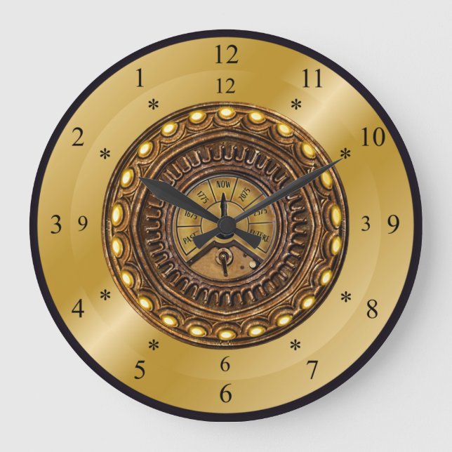Zeitmaschine ~ Raum/Zeit Kontinuum ~ Zeitreise Große Wanduhr (Vorderseite)
