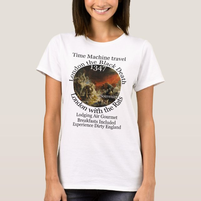 ZEITMASCHINE REISE LONDON 1347 SCHWARZSPIEL T-Shirt (Vorderseite)