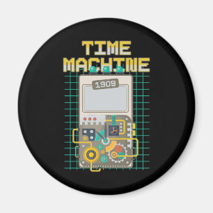Zeitmaschine Retro Vintage Zeitreise Geschenk Magnet