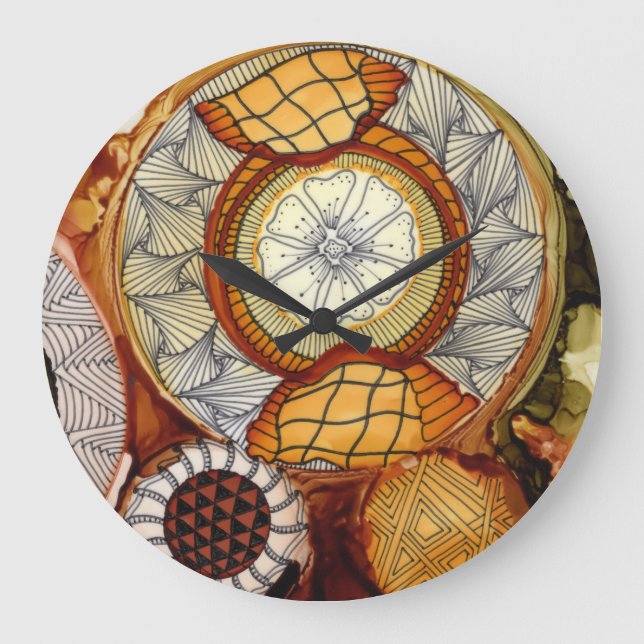 Zeitmaschine Rund Acryluhr Große Wanduhr (Vorderseite)
