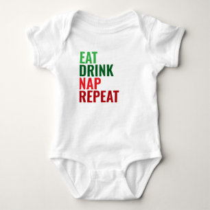 Zeitplan für das 1. Weihnachten des Babys Baby Strampler