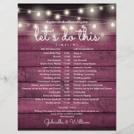 Zeitplan für die Hochzeiten von String Lights Red