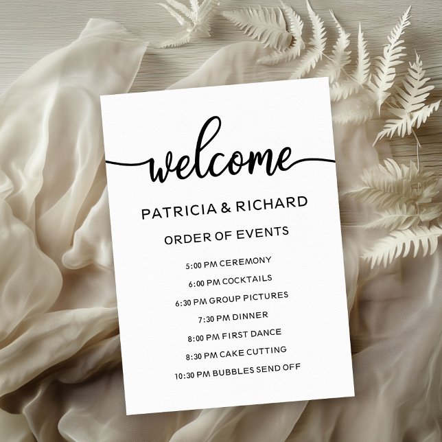 Zeitplan für die Hochzeitserie Einladung (Von Creator hochgeladen)