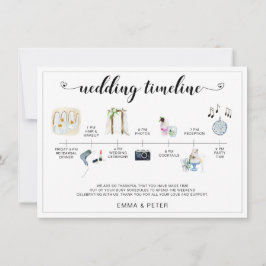 Zeitplan für die tropische Hochzeit in Urlaubsort