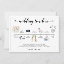 Zeitplan für die tropische Hochzeit in Urlaubsort
