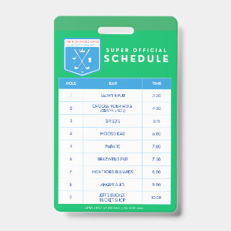 Zeitplan für Lanyard Ausweis