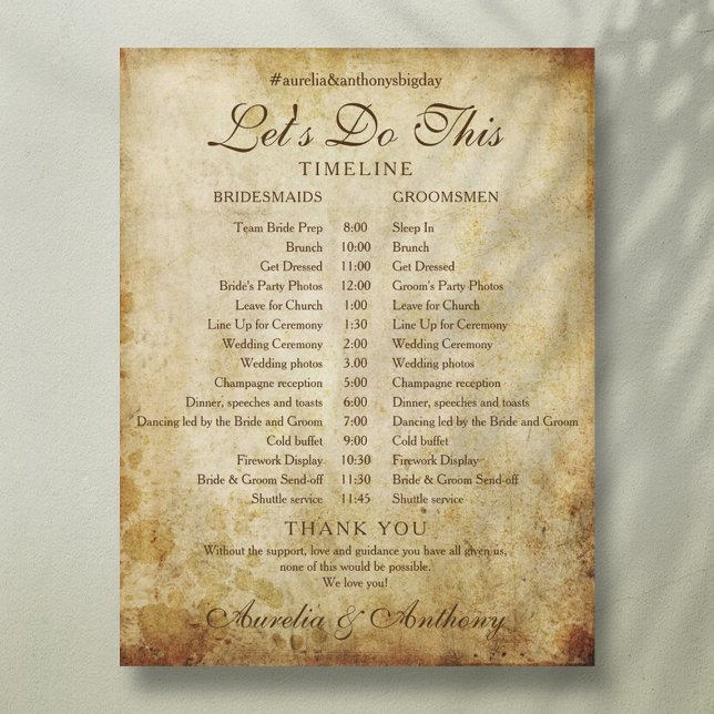 Zeitplan für Vintage antike Hochzeiten (Von Creator hochgeladen)